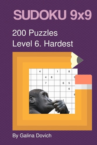 SUDOKU 9x9 200 Puzzles Level 6. Hardest