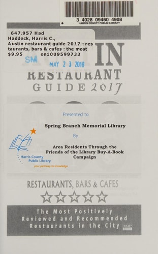 Austin Restaurant Guide 2017 Best Rated Restaurants in Austin, Texas - 500 Restaurants, Bars and Cafés Recommended for Visitors, 2017