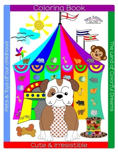 Cute and Irresistible Pets and Toys of Our Childhood Stress Relief Coloring Book for Adults
