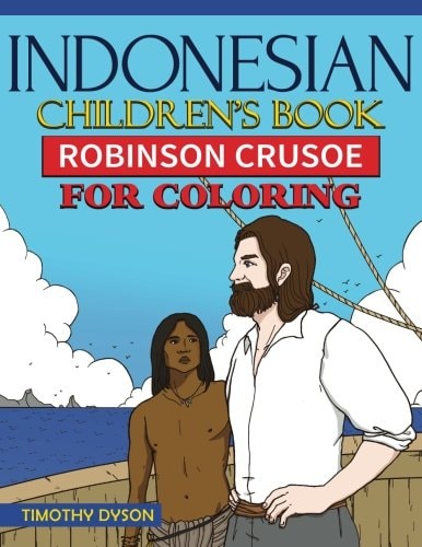 Indonesian Children's Book Robinson Crusoe for Coloring