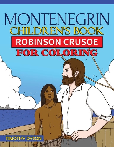 Montenegrin Children's Book Robinson Crusoe for Coloring