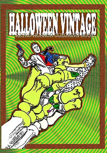 Halloween Vintage Retro Horror Coloring Book