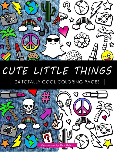 Cute Little Things Coloring Book 24 Page Coloring Book