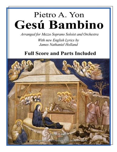 Gesu Bambino Arranged for Mezzo Soprano Soloist and Orchestra with New English Lyrics