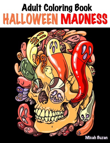 Adult Coloring Book Halloween Madness