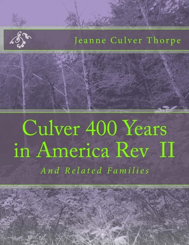 Culver 400 Years in America Revised And Related Families