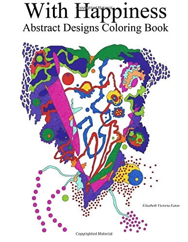 With Happiness Abstract Designs Coloring Book