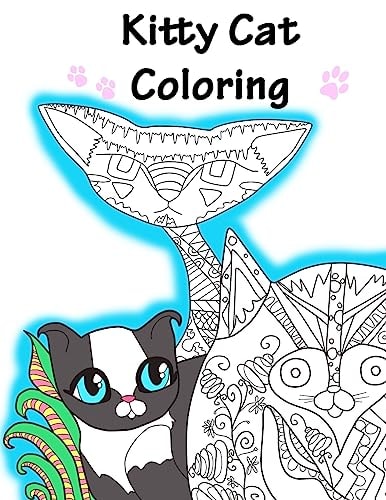 Kitty Cat Coloring Book Stress Relief Adult Coloring