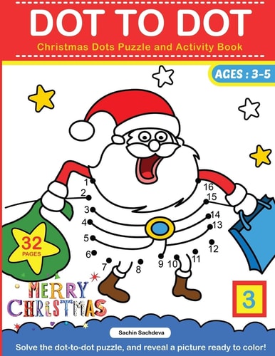 Dot To Dot Christmas Dots Puzzle and Activity Book