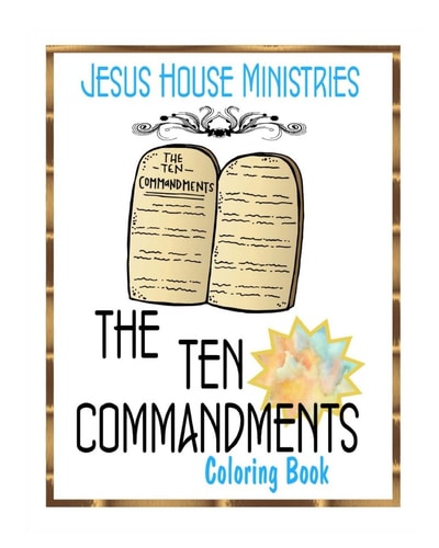 Ten Commandments Adult Coloring Book
