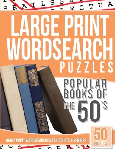 Large Print Wordsearches Puzzles Popular Books of The 50s Giant Print Word Searches for Adults and Seniors