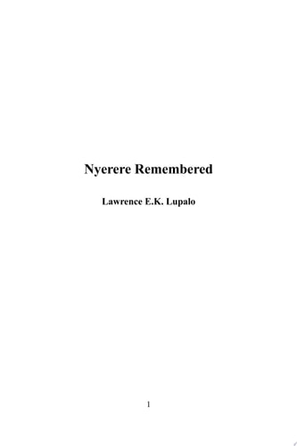 Nyerere Remembered
