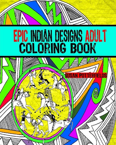 Epic Indian Designs Adult Coloring Book
