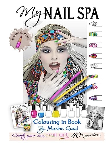 My Nail Spa Color-In Book Learn Too Be a Nail Artist