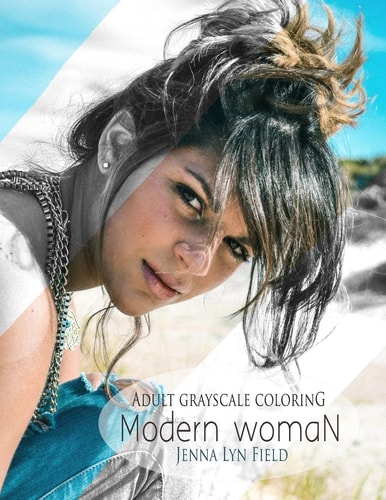 Modern Woman Adult Grayscale Coloring