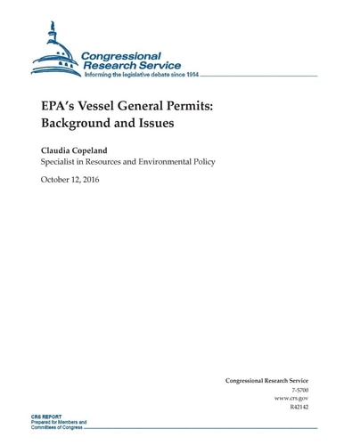 EPA's Vessel General Permits: Background and Issues R42142
