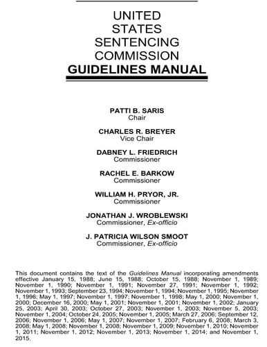 United States Sentencing Commission Guidelines Manual 2015