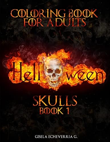 HALLOWEEN Skulls Book 1 Thematic Coloring Books For Adults