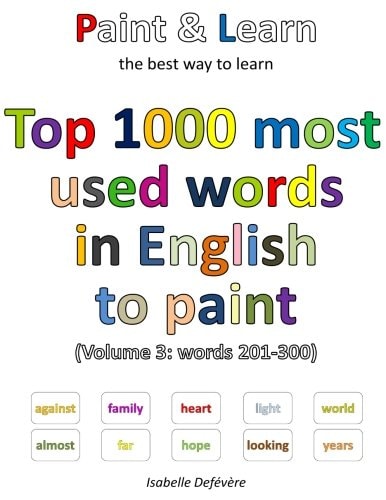 Top 1000 Most Used Words in English to Paint (Volume 3 Words 201-300)