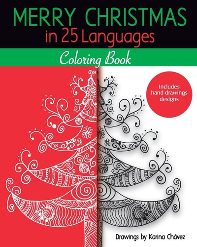 Merry Christmas in 25 Languages - Coloring Book