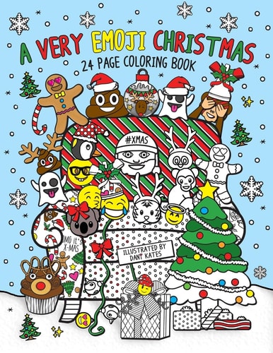 A Very Emoji Christmas Coloring Book 24 Page Coloring Book for Adults, Teens, Tweens, and Children