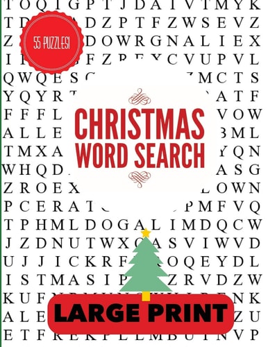 Christmas Word Search Large Print Christmas Word Find, Christmas Puzzles, Large Print Word Search, Large Print Word Find
