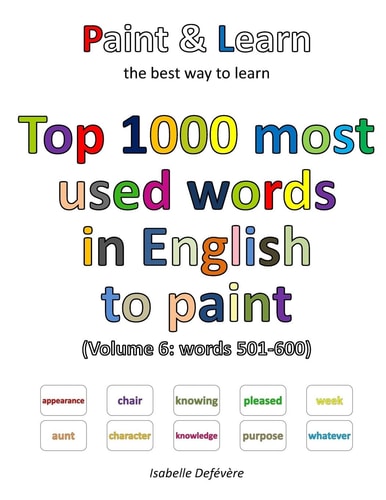 Top 1000 Most Used Words in English to Paint (Volume 6 Words 501-600)