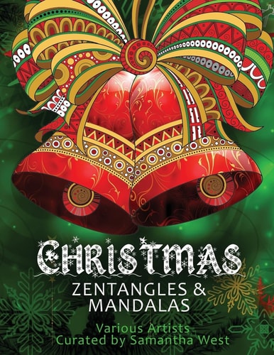 Christmas Zentangles and Mandalas Coloring Books for Grown-Ups, Adult Relaxation