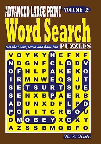 ADVANCED LARGE PRINT Word Search Puzzles, Vol. 2