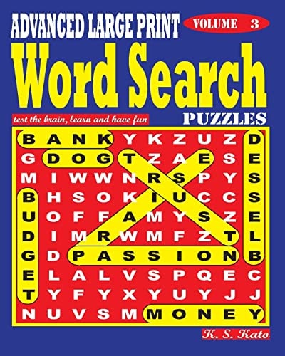 ADVANCED LARGE PRINT Word Search Puzzles. Vol. 3