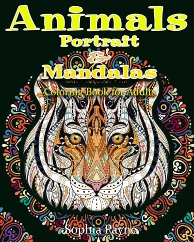 Animals Portrait and Mandalas Coloring Book for Adults