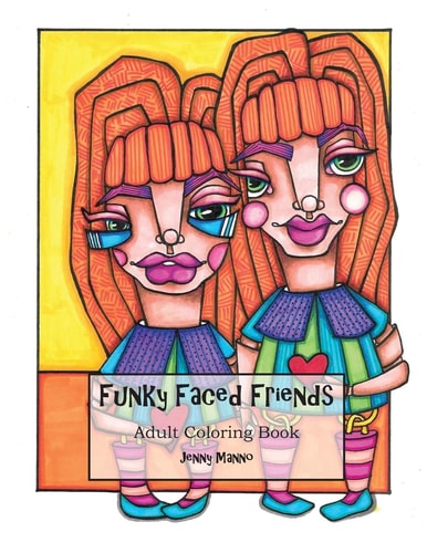 Funky Faced Friends Artist's Coloring Book