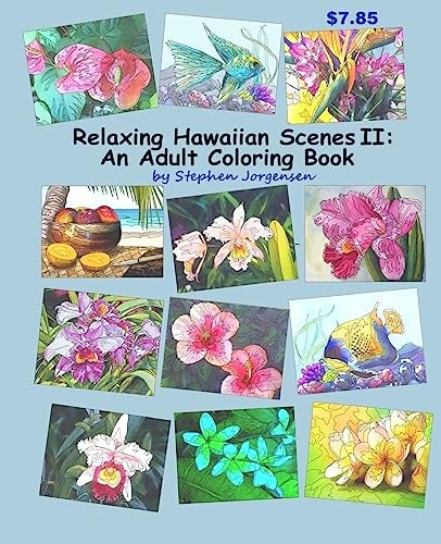 Relaxing Hawaiian Scenes II An Adult Coloring Book