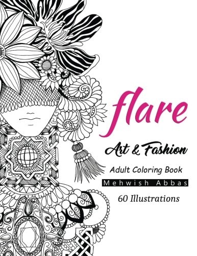 Flare Art & Fashion Adult Coloring Book