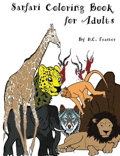 Safari Coloring Book for Adults Relaxing in the Jungle