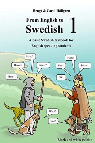 From English to Swedish 1 A Basic Swedish Textbook for English Speaking Students (black and White Edition)