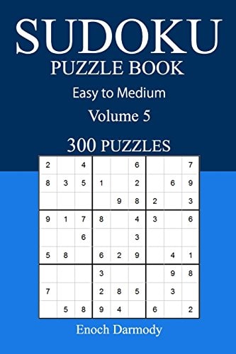 Easy to Medium 300 Sudoku Puzzle Book Volume 5