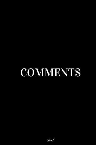 Comments Book