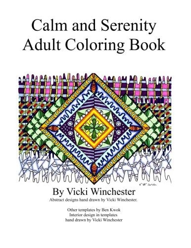 Calm and Serenity Adult Coloring Book Abstract Tangles and Animals