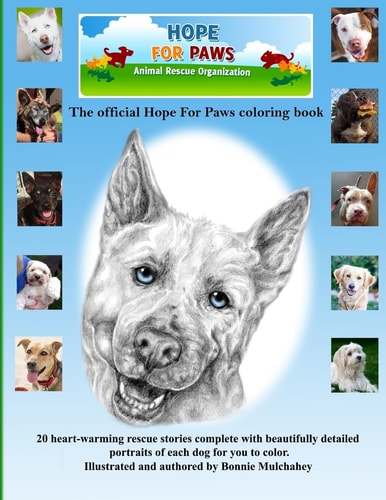 Hope For Paws Official Keepsake Coloring Book - Black and White Version
