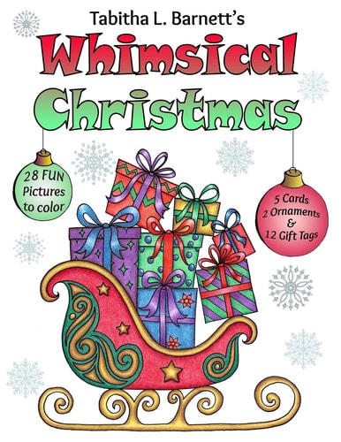 Whimsical Christmas Holiday Mandalas, Christmas Trees, Reindeer, Snowflakes, Gift Tags and More to Color