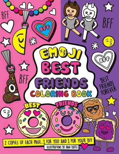 Emoji Best Friends Coloring Book A Coloring Book for Two! Two Copies of Each Page, Share and Color with Your BFF.
