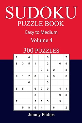 300 Easy to Medium Sudoku Puzzle Book Volume 4