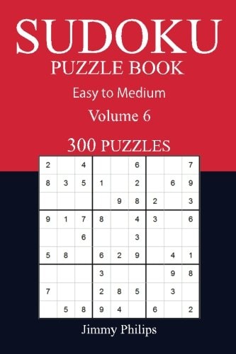 300 Easy to Medium Sudoku Puzzle Book Volume 6