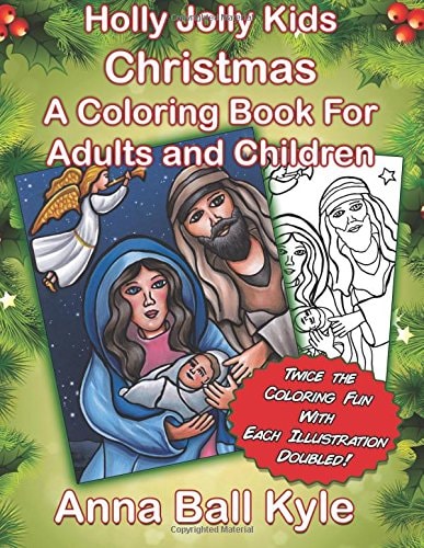 HollyJolly Kids CHRISTMAS A Coloring Book For Adults and Children