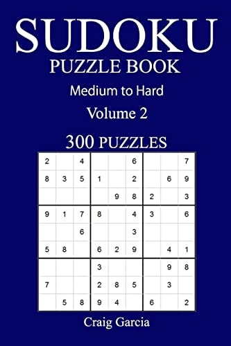300 Medium to Hard Sudoku Puzzle Book Volume 2