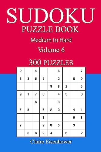 300 Medium to Hard Sudoku Puzzle Book Volume 6