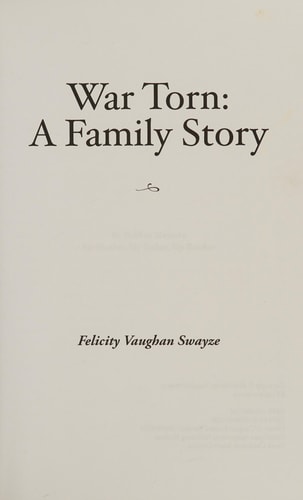 War Torn A Family Story