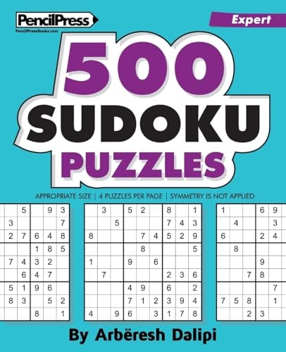 500 Sudoku Puzzles Big Book of 500 Expert Sudoku Puzzles