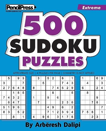 500 Sudoku Puzzles Big Book of 500 Extreme Sudoku Puzzles